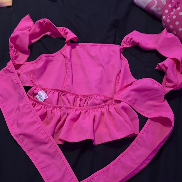 SHEIN Bright Pink Ruffled Top - Picture 3 of 3